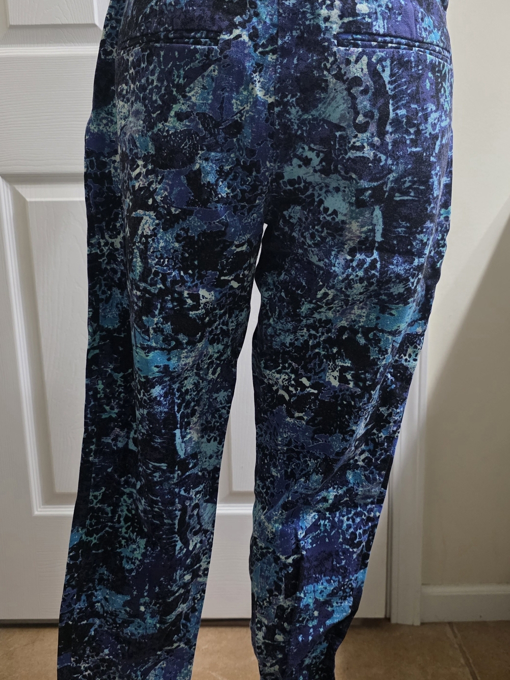 Mossimo Supply Co. Navy and Teal Patterned Pants